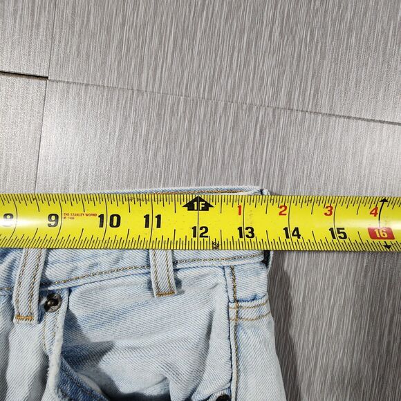 Levi's Orange Tab Slim Leg Light Wash Jeans Frayed Hem Womens Size 24 - Picture 11 of 13